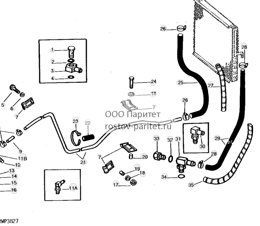 Hydraulic Oil Cooler Return Lines 